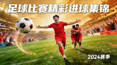 足球比赛精彩进球集锦视频封面：球员庆祝瞬间